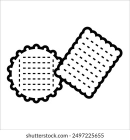 biscuit vector icon line template