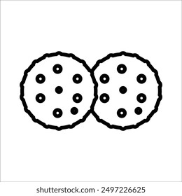 biscuit vector icon line template