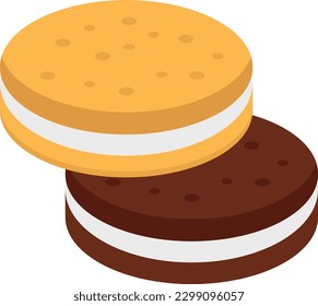 ilustración biscuit Vector en un fondo transparente. Símbolos de calidad premium. Iconos planos para el concepto y el diseño gráfico.