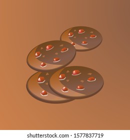 Biscuit vector isolated design, Biscuit cartoon Style.