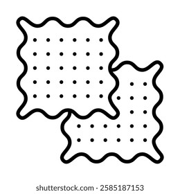 Biscuit Vector Line Icon Design