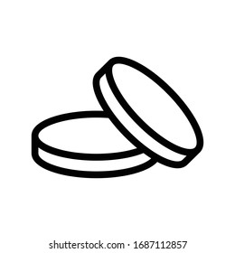 biscuit vector thin line icon 