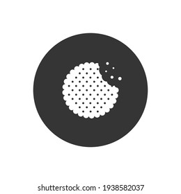 Biscuit white icon. Food vector icon