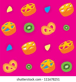 Biscuits Bright Seamless Pattern