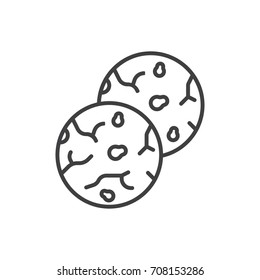 Biscuits or cookies line icon. 
