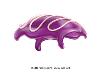 Biscuits donuts cookies frosting variations constructor realistic composition with isolated image of glaze topping vector illustration