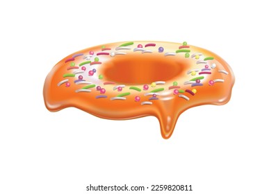 Biscuits donuts cookies frosting variations constructor realistic composition with isolated image of glaze topping vector illustration