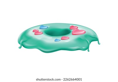 Biscuits donuts cookies frosting variations constructor realistic composition with isolated image of glaze topping vector illustration