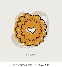 Biscuits, freehand-style drawing in Doodle style.