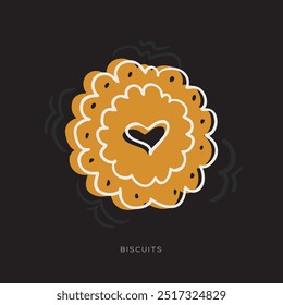 Galletas, dibujo a mano alzada en estilo Doodle.