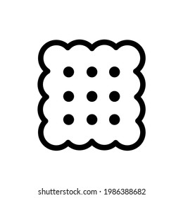 Biscuits icon. Cracker biscuit outline icon. Black icon. Vector illustration.