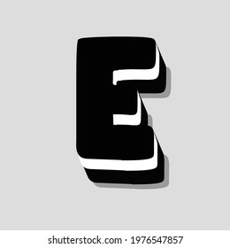 Biscuits letter E text effect design vector