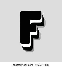Biscuits letter F text effect design vector