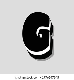 Biscuits letter G text effect design vector