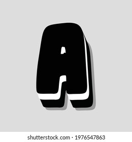 Biscuits letter A text effect design vector