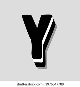 Biscuits letter Y text effect design vector