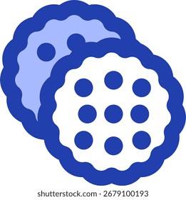 biscuits line style icon design