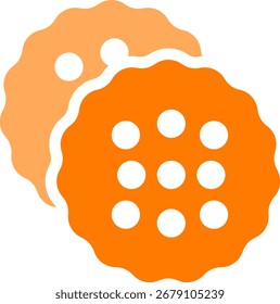 biscuits line style icon design