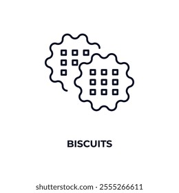 biscuits  outline icon. Linear vector from food concept. Thin line biscuits  icon isolated on white background