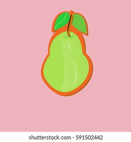 biscuits with pear vector illustration
