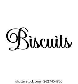 biscoitos texto para impressão de camiseta e outros usos sobre fundo branco.