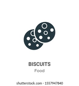 Biscuits vector icon on white background. Flat vector biscuits icon symbol sign from modern food collection for mobile concept and web apps design.
