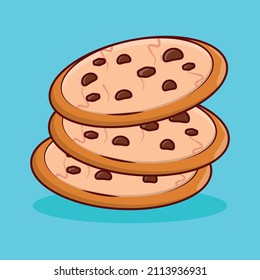 biscuits Ilustración vectorial sobre un fondo transparente.Símbolos de calidad superior.Icono plano de línea vectorial para el diseño de conceptos y gráficos.
