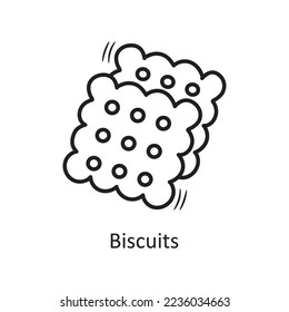 Biscuits vector outline Icon Design illustration. Christmas Symbol on White background EPS 10 File
