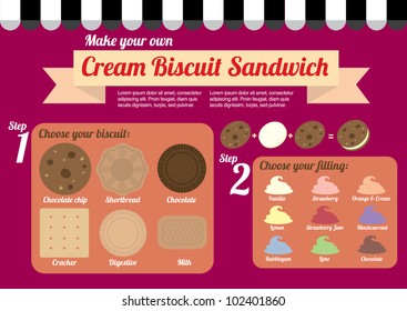 biscuits/cookies info graphics vector/illustration