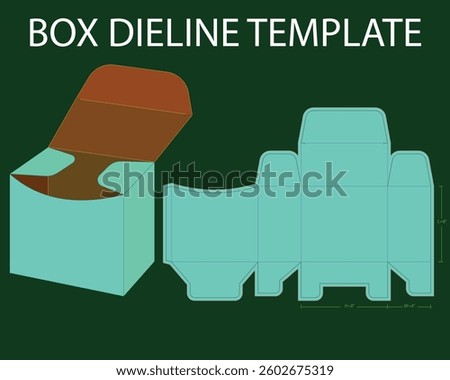 Biscute Snap Lock 8x4x8 inch dieline template. Design Editable Vectoe File. "Box" can be used for a variety of purposes. Some of its common uses are