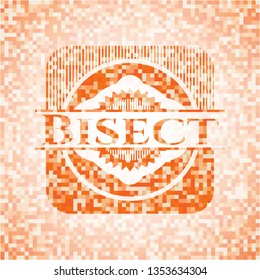 Bisect orange mosaic emblem