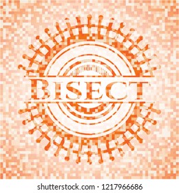  Bisect orange mosaic emblem with background