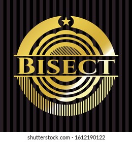 Bisect shiny badge. Vector Illustration. Detailed.