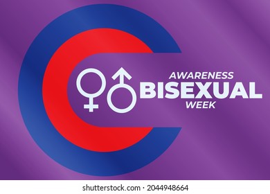 Die BiWeek, auch bekannt als #BiWeek, ist eine jährliche Feiertagswoche im September vom 16. bis 23. September. Hintergrund, Poster, Grußkarte, Bannerdesign. Vektor EPS10