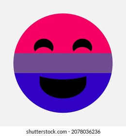 Bisexual emoji vector illustration isolated on white background.