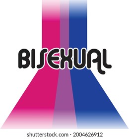 Bisexual Flag Pride Stripe Retro Style Shape Vector Illustration Graphic Based On The LGBTQIA+ Bisexuals Flags and Gender Identity Non-Binary Sexuality Stripes
