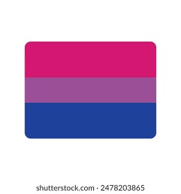 bisexual flag vector icon , pride month