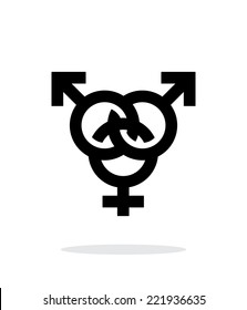 Bisexual icon on white background. Vector illustration.