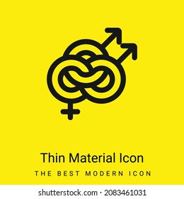 Bisexual minimal bright yellow material icon