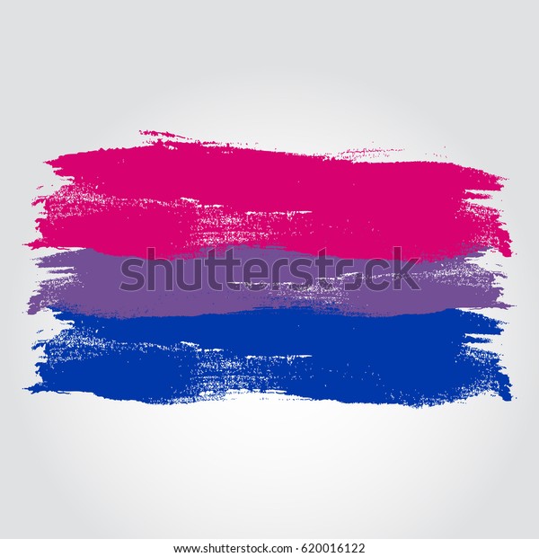 Bisexual Pride Flag Form Brush Stroke Stock Vector Royalty Free 620016122 6255