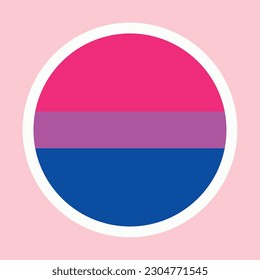 Bisexual Pride Flag on pink background