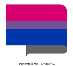 Bandera de orgullo bisexual, ilustración vectorial
