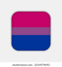 Bisexual Pride flag. Vector illustration.