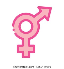 vector de icono de signo bisexual. signo bisexual. ilustración de símbolo de color