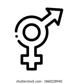 bisexual sign icon vector. bisexual sign sign. isolated contour symbol illustration