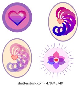 Bisexual symbols set