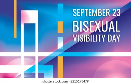 Bisexual Visibility Day. Design Suitable For Greeting Card Poster And Banner