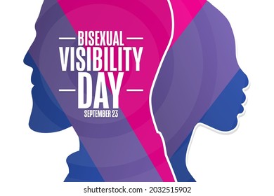 Bisexual Visibility Day. September 23. Holiday Concept. Template For Background, Banner, Card, Poster With Text Inscription. Vector EPS10 Illustration