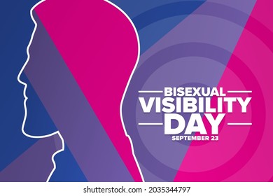 Bisexual Visibility Day. September 23. Holiday Concept. Template For Background, Banner, Card, Poster With Text Inscription. Vector EPS10 Illustration