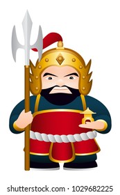Bishamonten god graphic vector